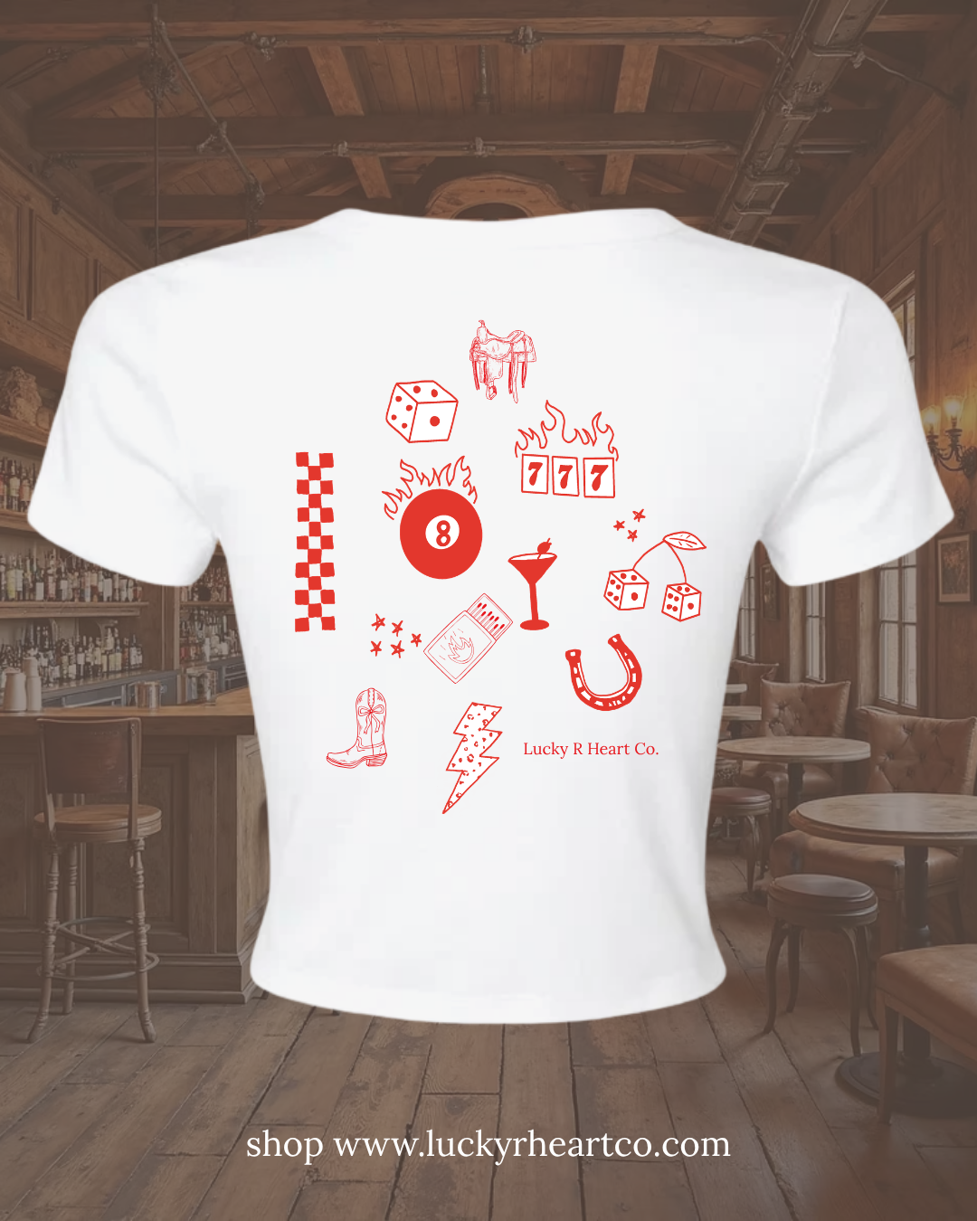 Lucky Girl Cursive Baby Tee