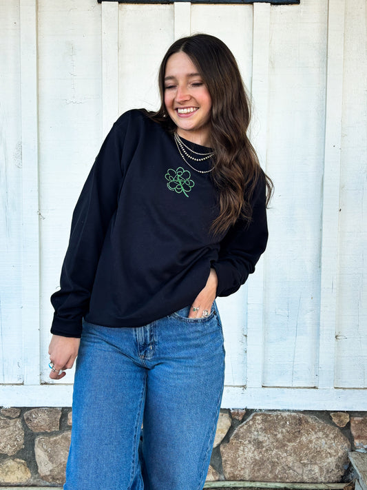 Four-Heart Clover Crewneck
