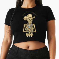 Bury Me in Turquoise Crop Tee