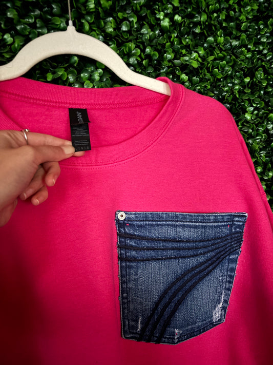 DENIM POCKET CREW
