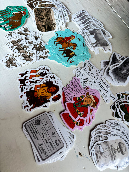 Lucky R Heart Co. Logo Sticker
