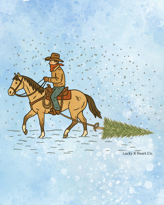 Cowboy Christmas Tree Tee