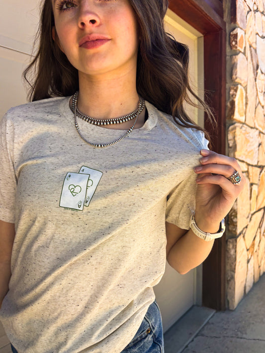 Lucky Hand Tee - Oatmeal Heather