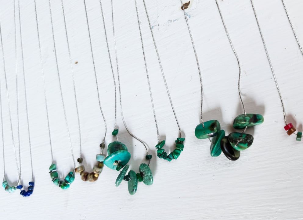 Turquoise Sterling Silver 14” Necklace
