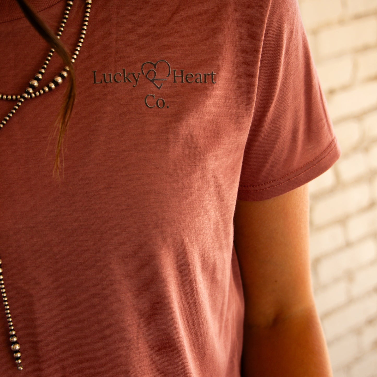 Brand Card Tee - Mauve Loose Crop