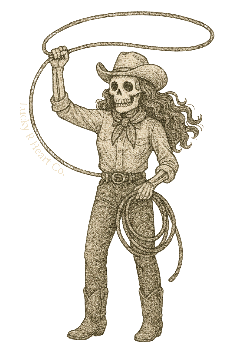 Skeleton Cowgirl Long Sleeve - Unisex