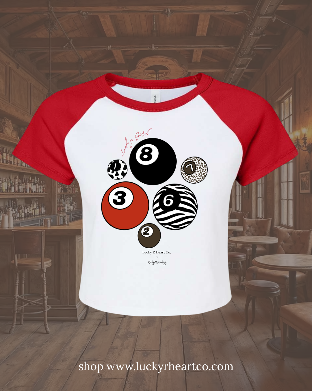 Lucky Girl Pool Ball Baby Tee