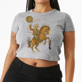 Headless Bronc Rider Crop Tee