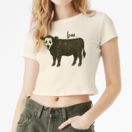 Boo Baldie Crop Tee