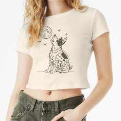 Howling Heeler Crop Tee