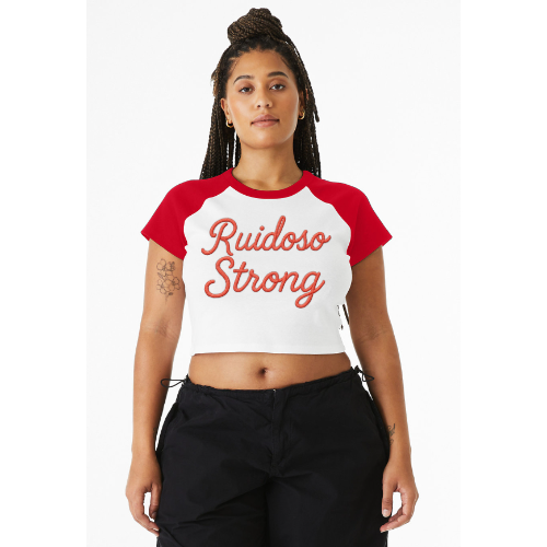 Sierra Blanca Meadow - Crop Raglan Tee