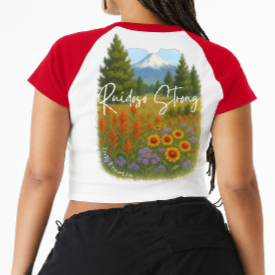 Sierra Blanca Meadow - Crop Raglan Tee