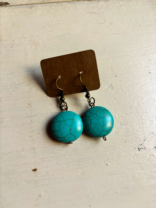 Turquoise Chunk Lightweight Dangles