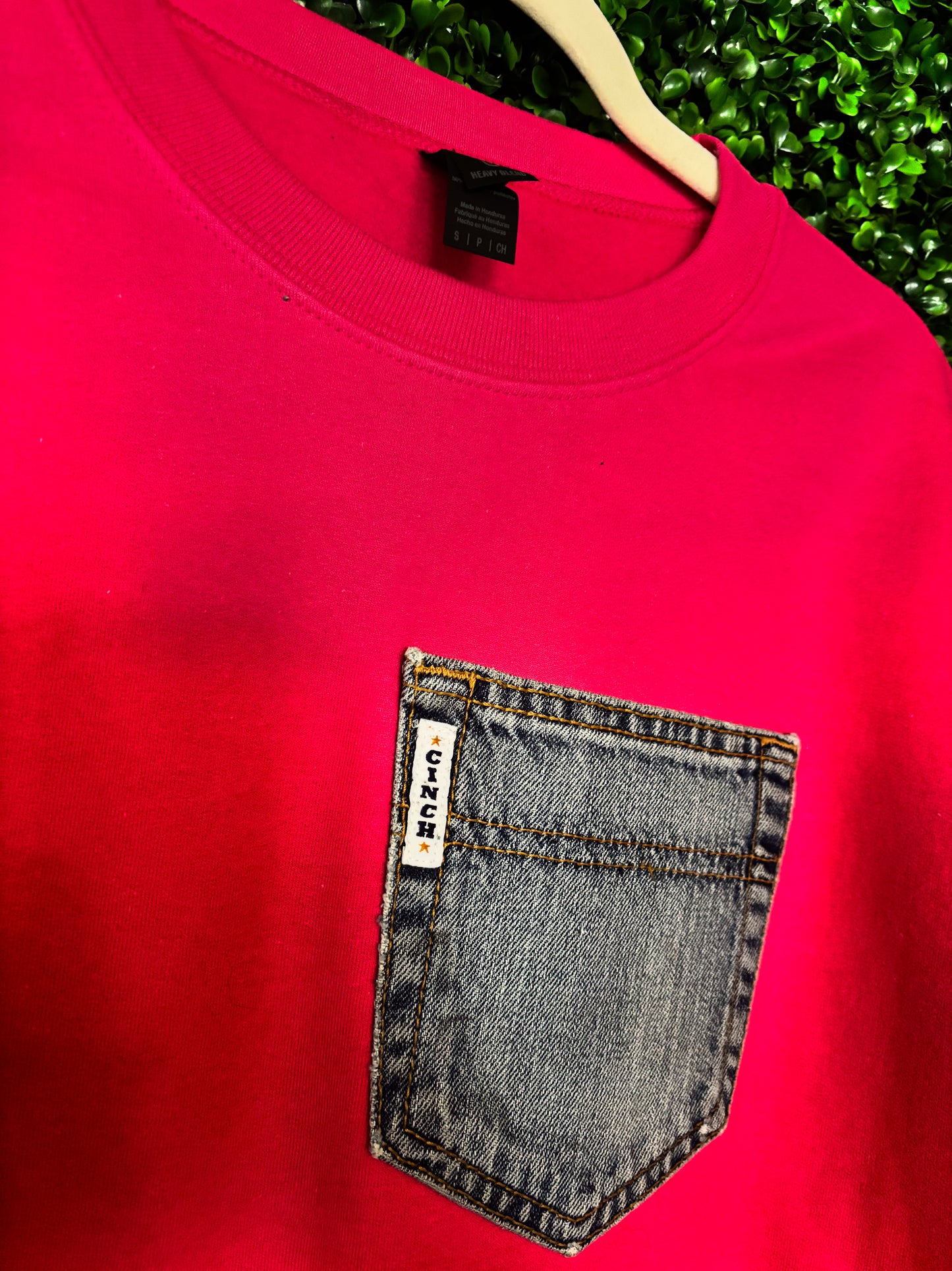 DENIM POCKET CREW