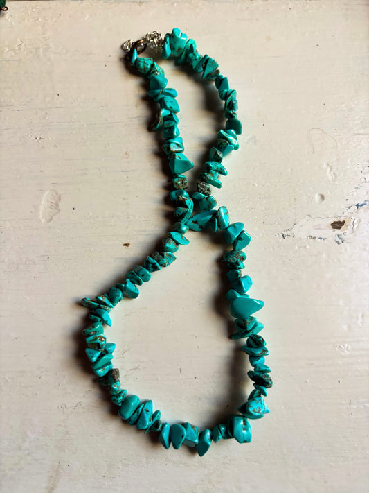 14” Turquoise Chunk Necklace