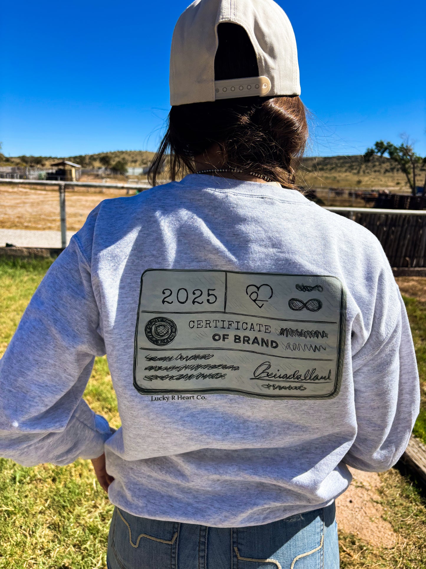 BRAND CARD CREWNECK - ASH GREY