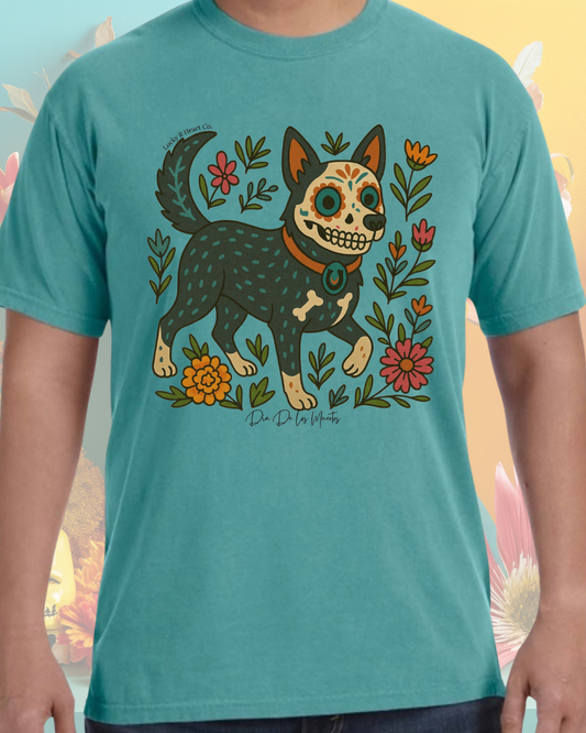 Day of the Dead - Sugar Skull Heeler Tee
