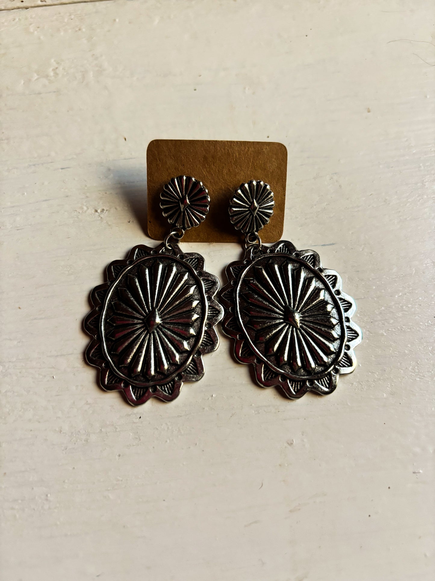 Silver Concho Dangles