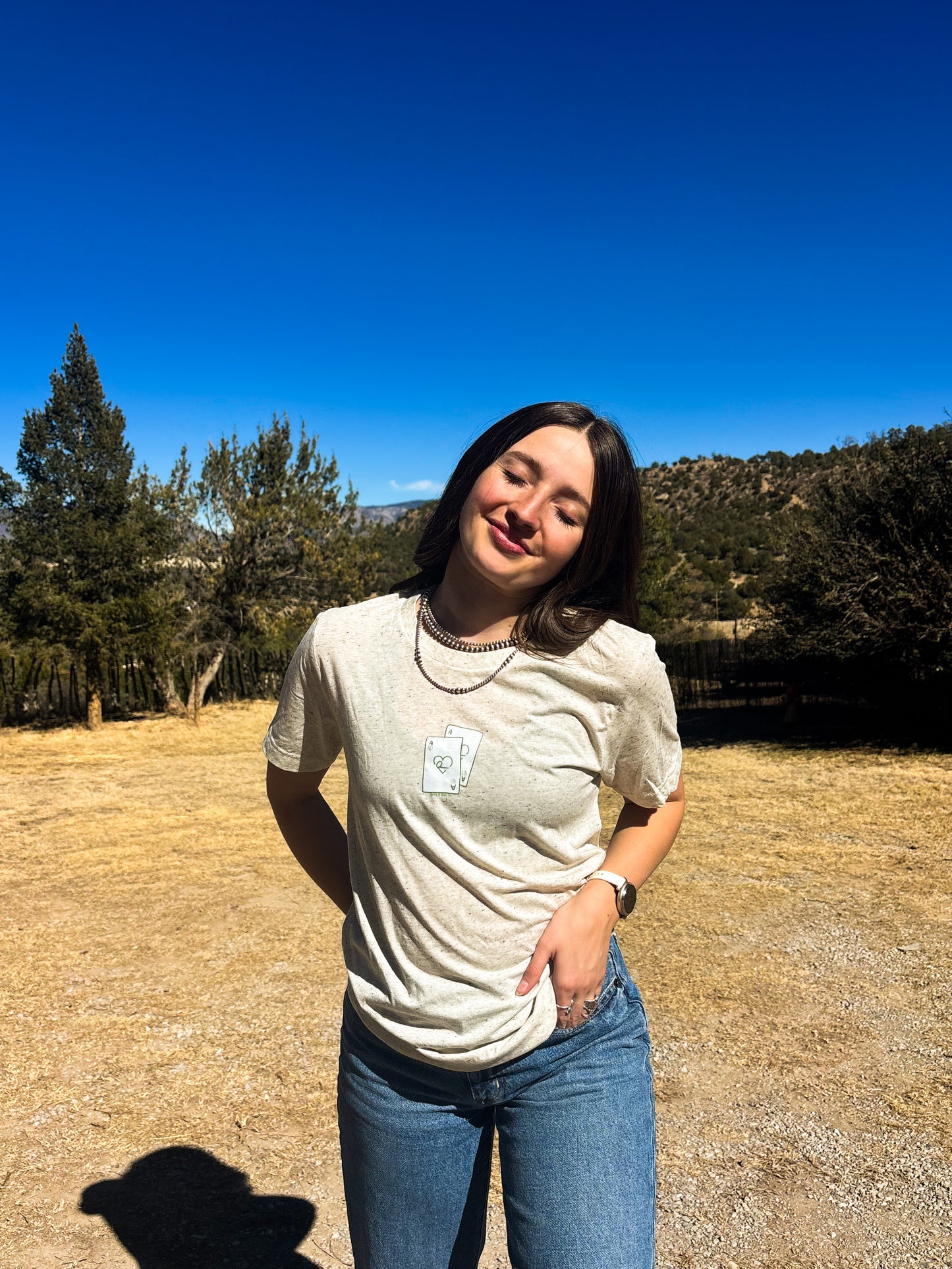 Lucky Hand Tee - Oatmeal Heather