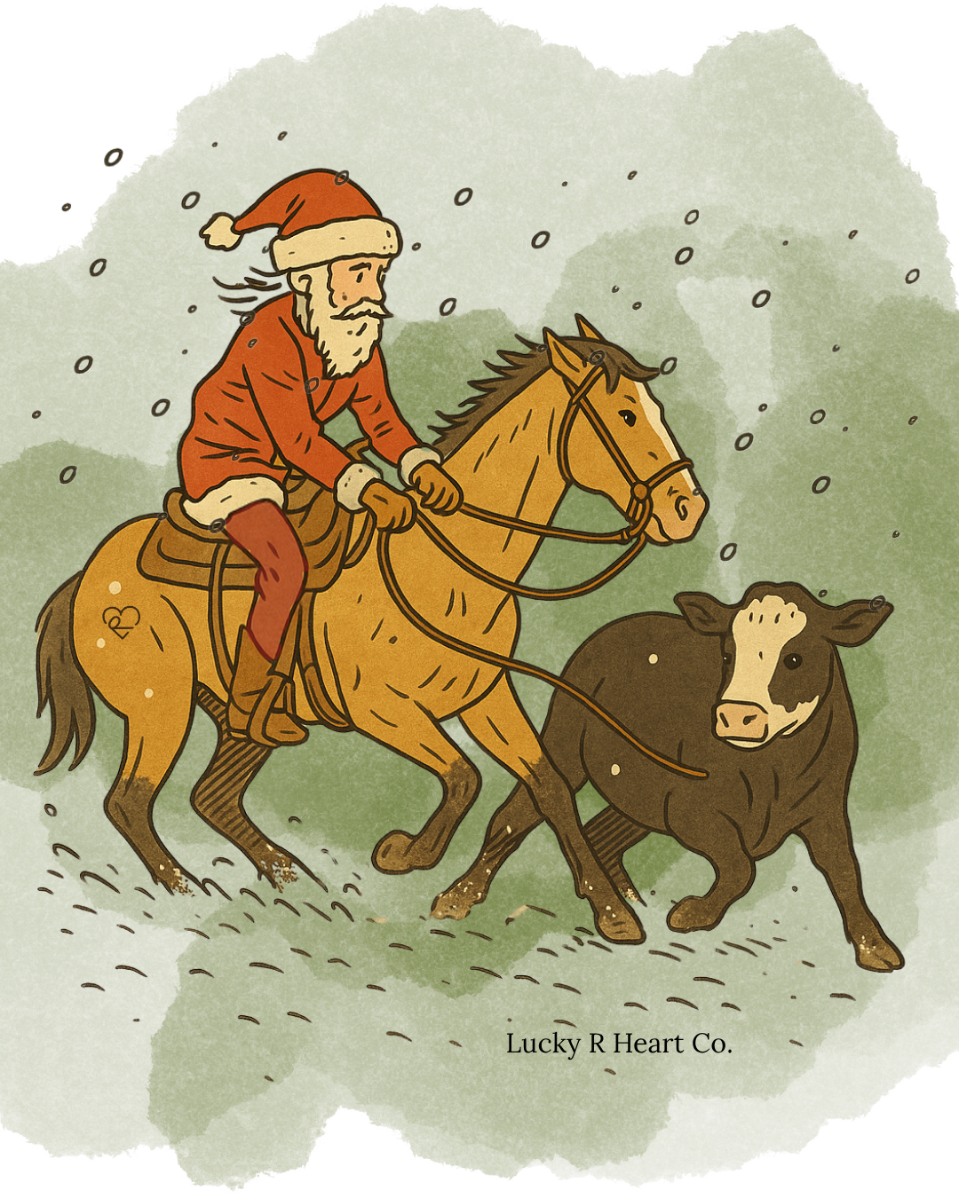 Christmas Cow Work Tee