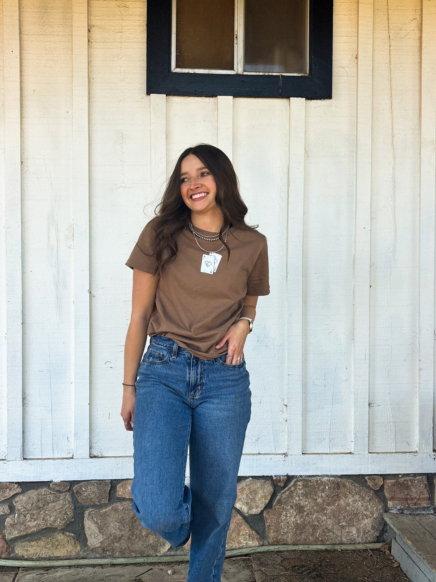 Lucky Hand Tee - Brown