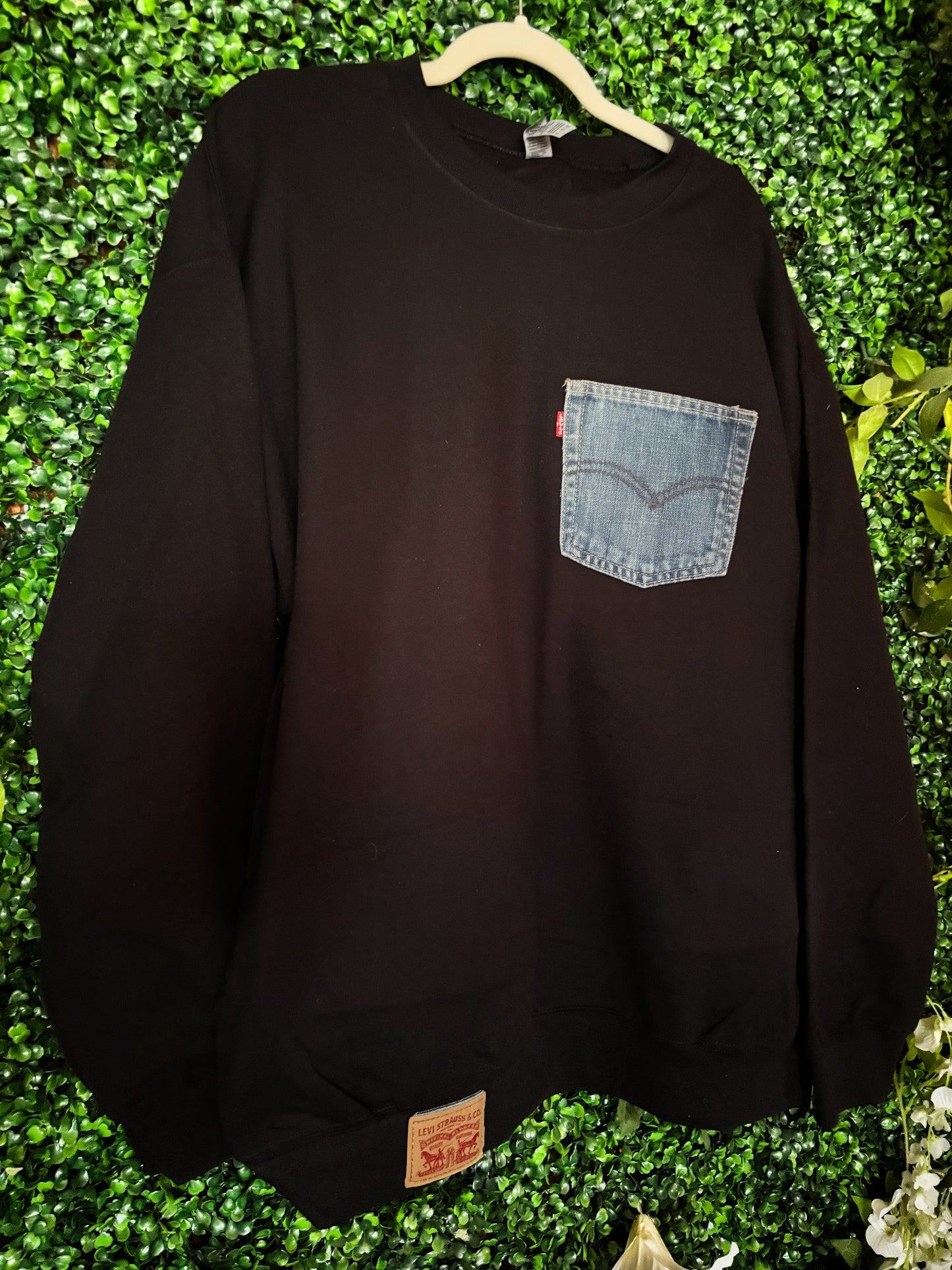 DENIM POCKET CREW