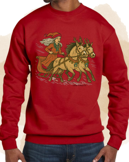 Sleigh Bells & Turquoise Crewneck