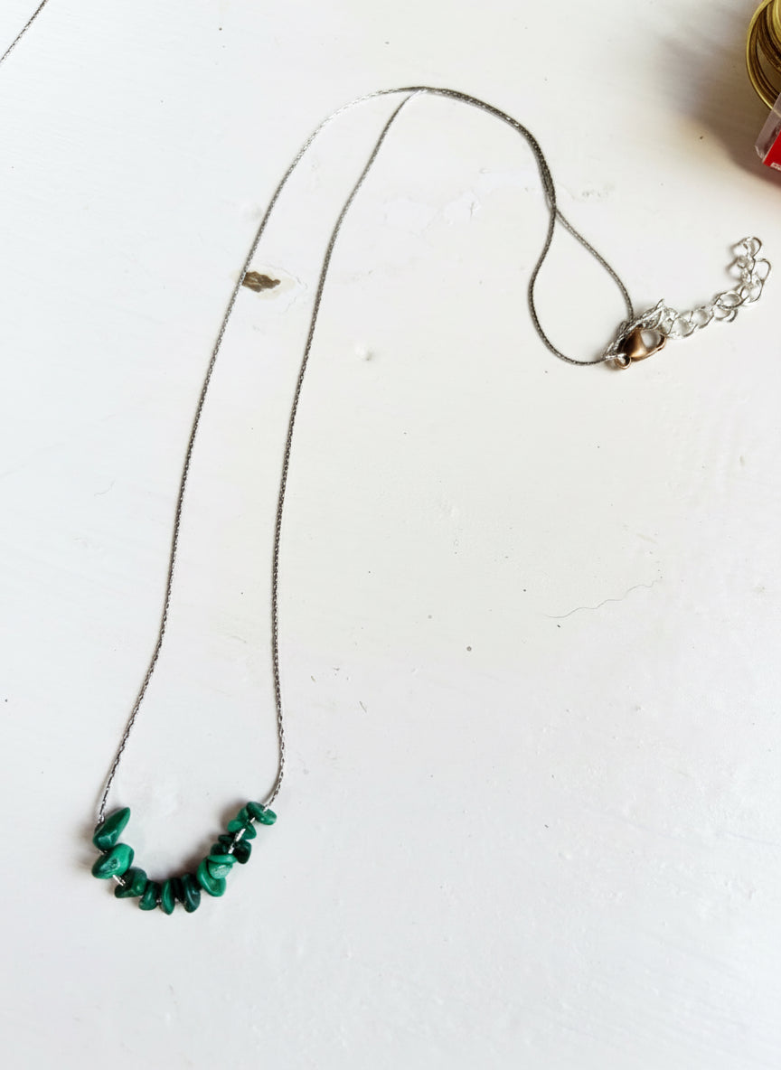 Turquoise Sterling Silver 14” Necklace