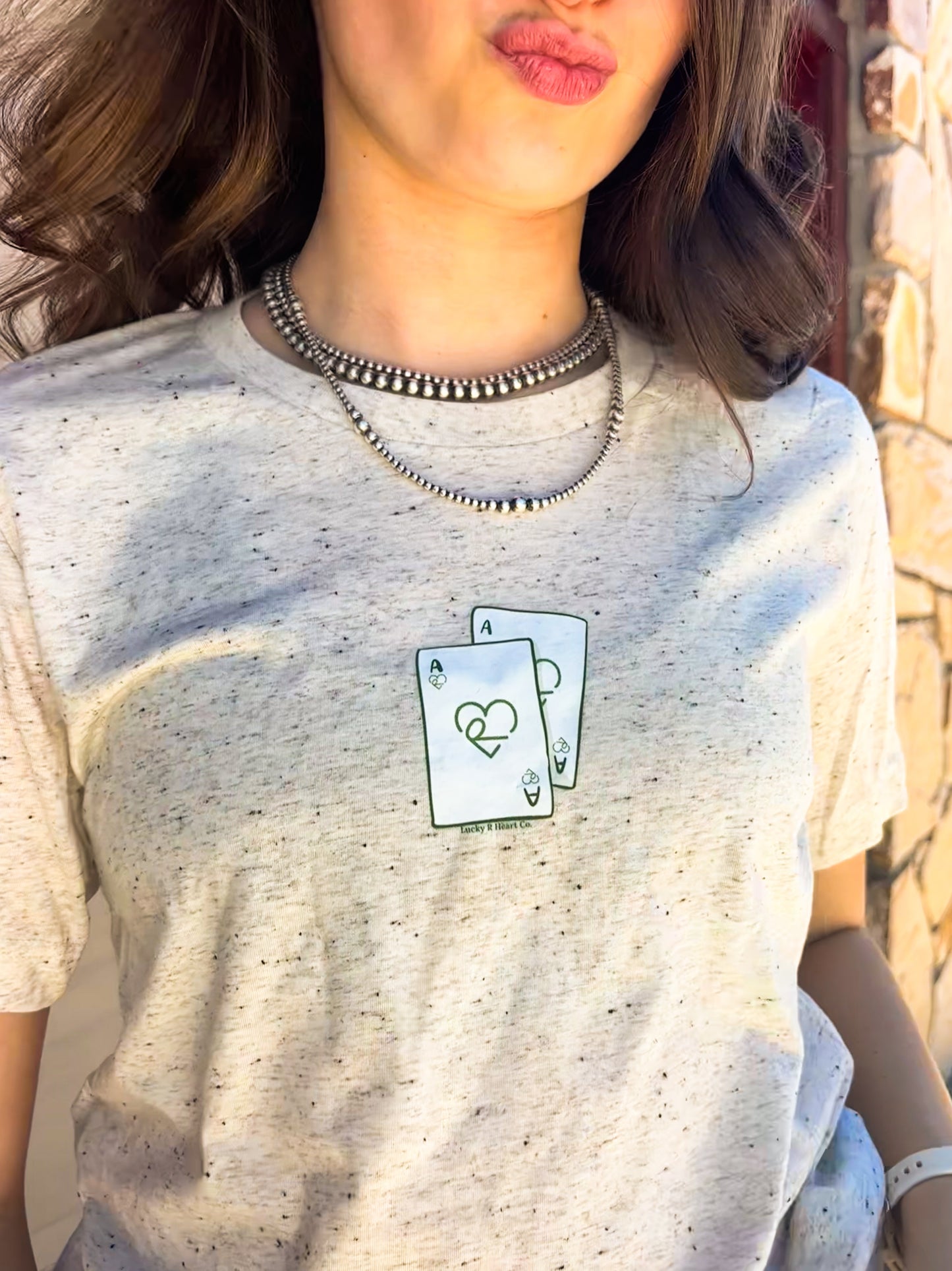 Lucky Hand Tee - Oatmeal Heather