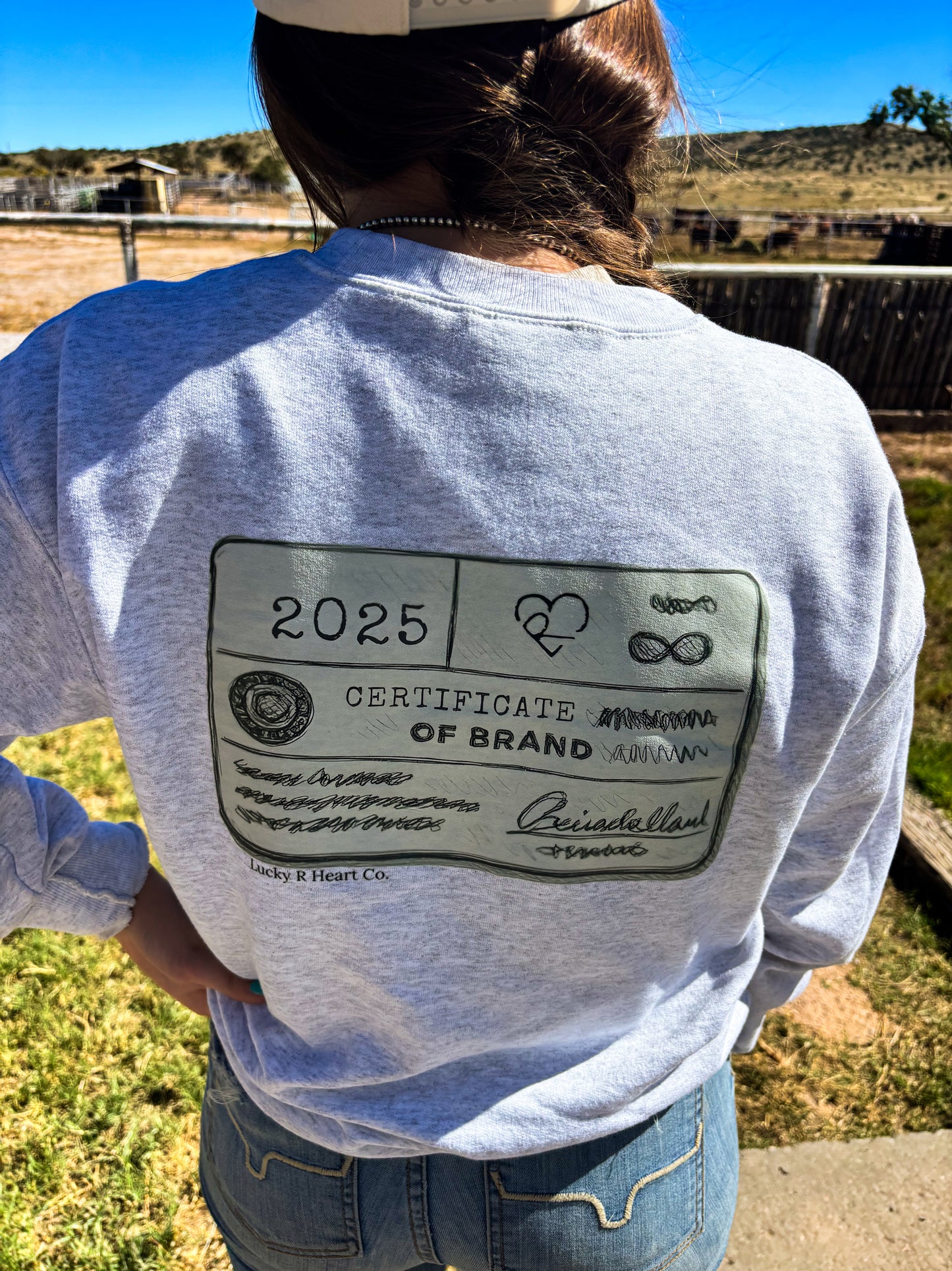 BRAND CARD CREWNECK - ASH GREY