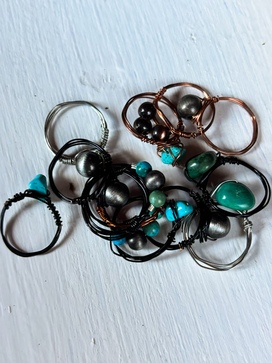 Wire Wrap Rings - Size 6