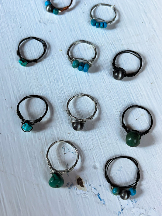 Wire Wrap Rings - Size 8