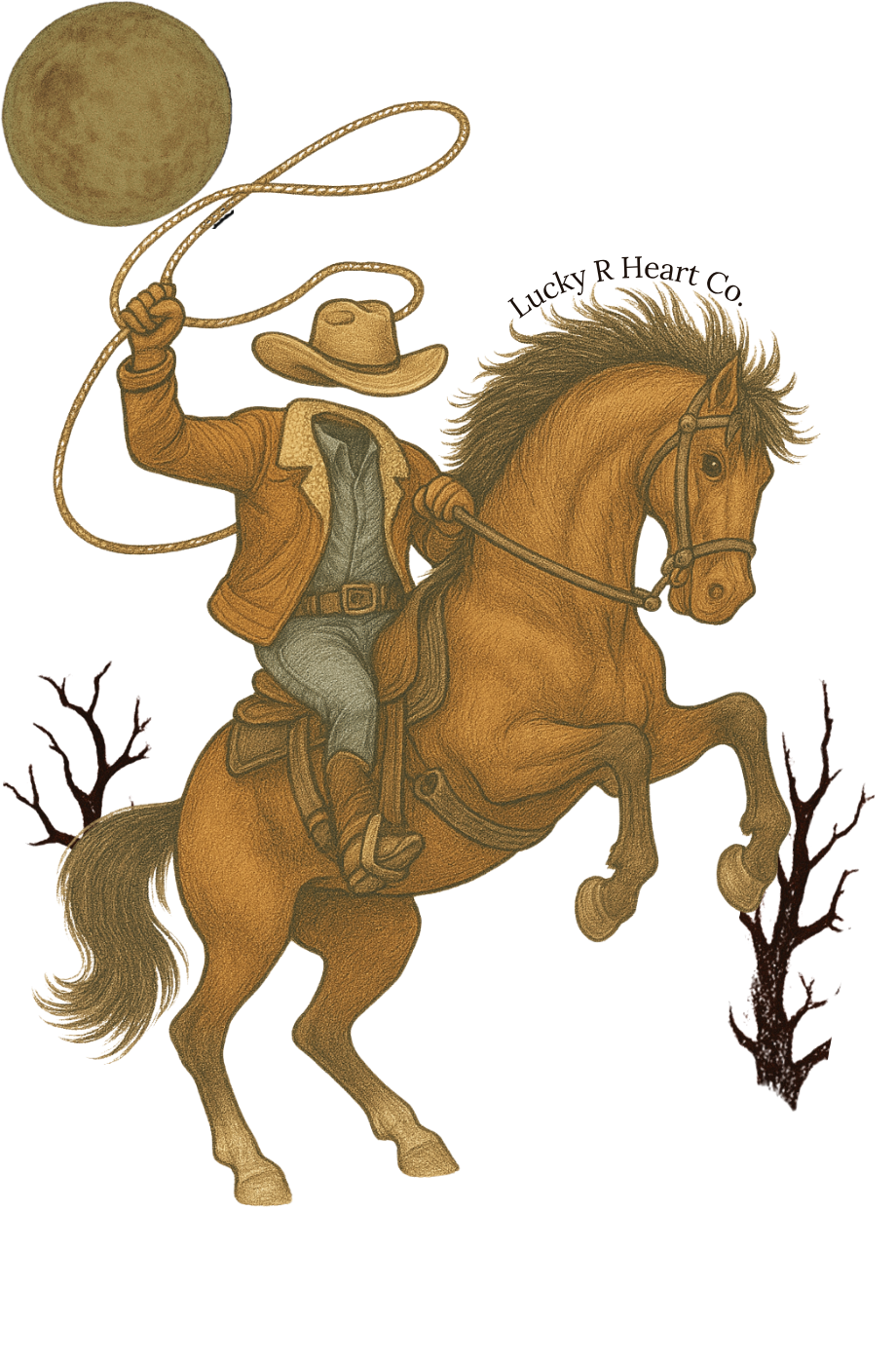 Headless Bronc Rider Crop Tee