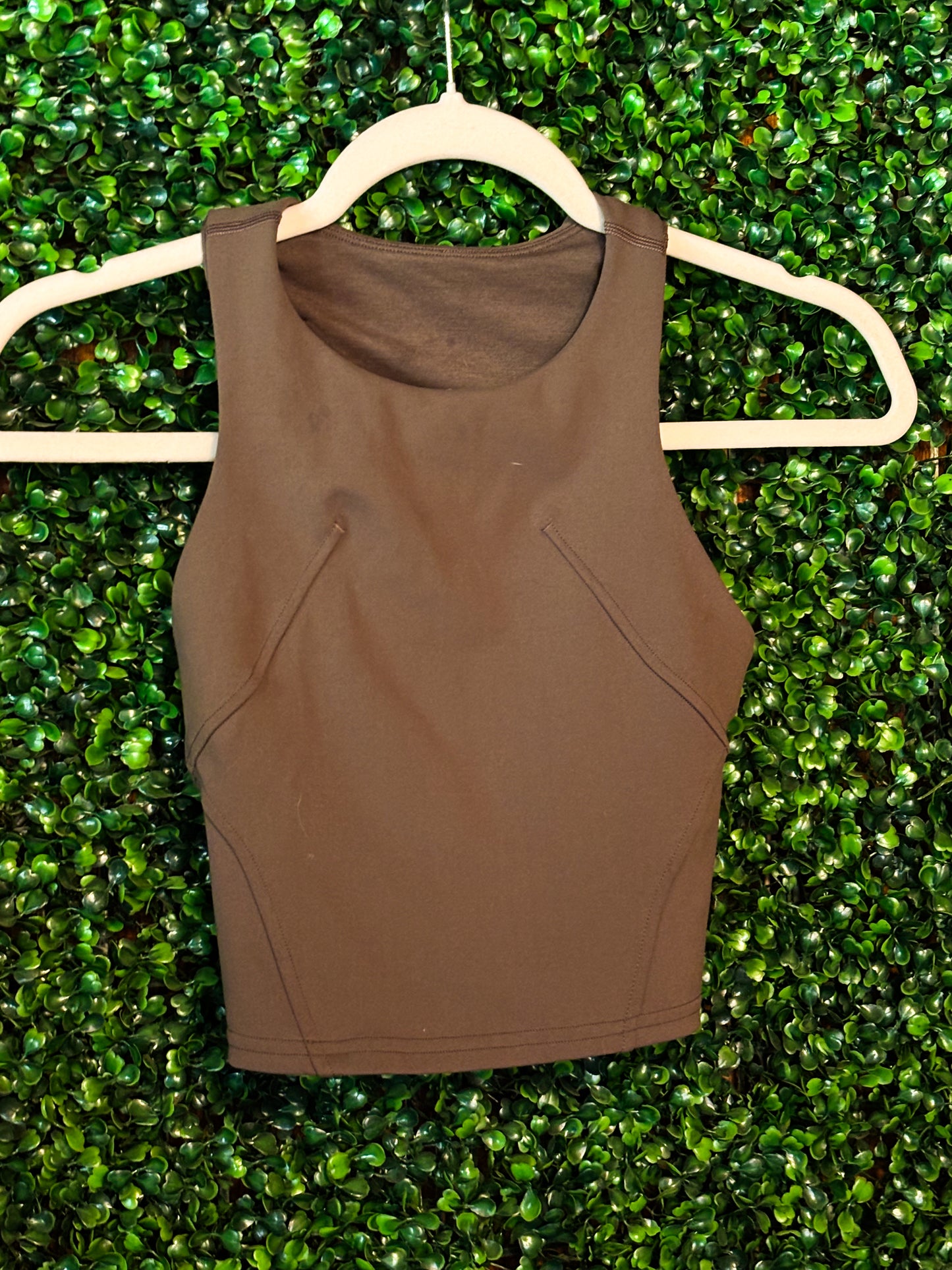 Pre-Loved Lululemon High Neck Tank - Green (Size 2)