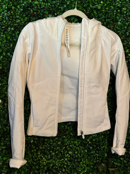 Pre-Loved Lululemon Push Your Pace Jacket - White (Size 2)