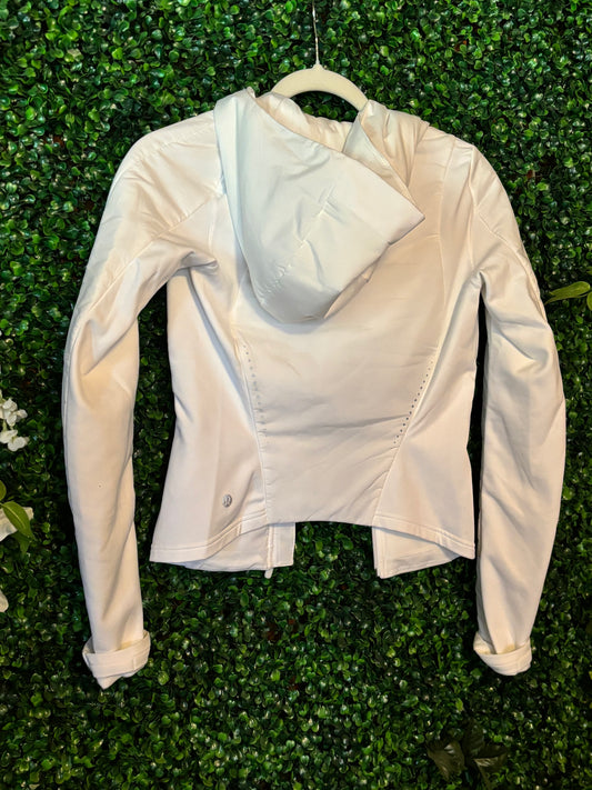 Pre-Loved Lululemon Push Your Pace Jacket - White (Size 2)