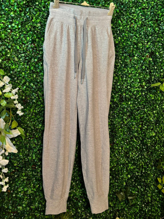 Pre-Loved Lululemon Drawstring Joggers - Heather Grey (Size 0)